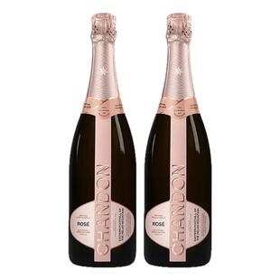 Chandon 夏桐桃红起泡酒传统工艺天然高泡葡萄酒粉红 750ml 2瓶