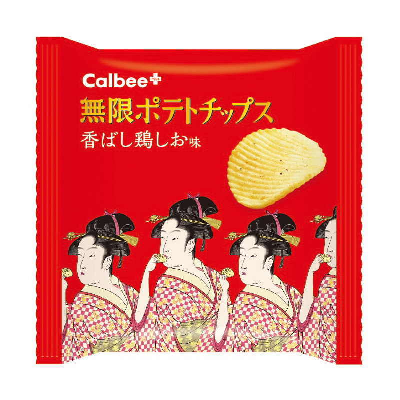 鸡肉盐味日本波浪薯片