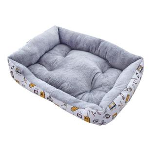 宠物用四季通用狗窝保暖长方中大型犬窝垫猫床棉布加厚高弹舒适窝