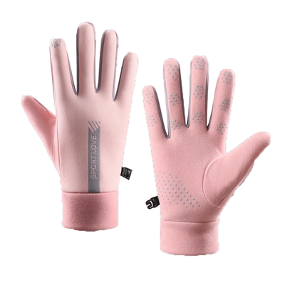 防寒骑行手套女士保暖冬季男开电动车可触屏滑防风防泼水加绒加厚