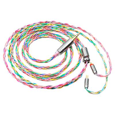 彩虹8股耳机升级线IE500PRO MMCX IE900 A2DC QDC 0.78 TFZ单晶铜