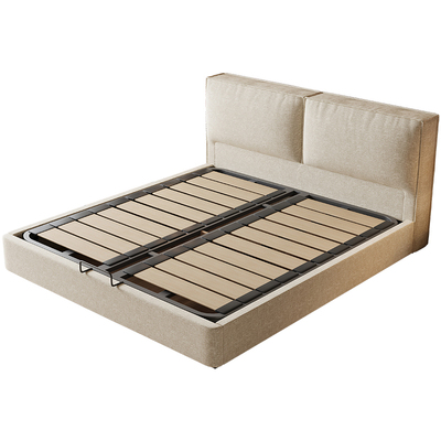 麻大师复古豆腐块床不打扰双人床