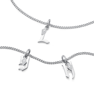 KLINKLIN原创设计小众高级字母吊坠情侣男士项链七夕送男友礼物