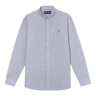 【挺括有型】暇步士男装商务休闲长袖衬衫春季纯棉透气通勤衬衣男