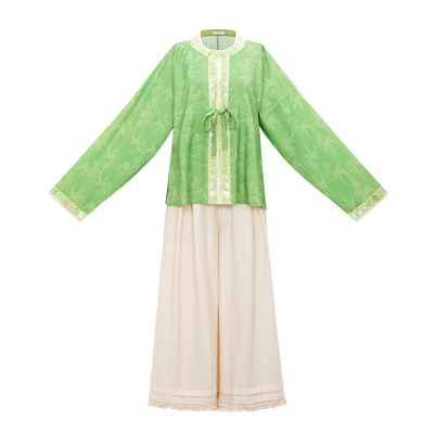 醒春集【燕声声】明制汉服弓袋袖圆领衫阔腿裤人棉亚麻多巴胺日常