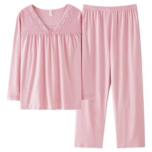 浪莎睡衣女款冬季德绒加厚2025新款薄绒中老年妈妈秋冬大码家居服