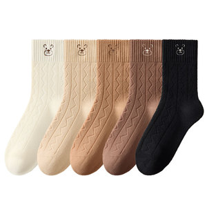 猫人袜子女款冬季新款加厚毛圈袜