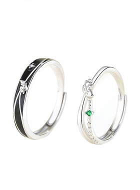 盛夏爱恋情侣戒指女小众设计对戒