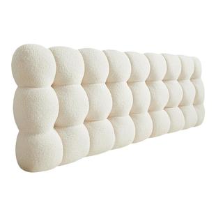 小雪球床头靠垫卧室榻榻米无床头软包靠背垫新款免拆洗奶油风靠枕