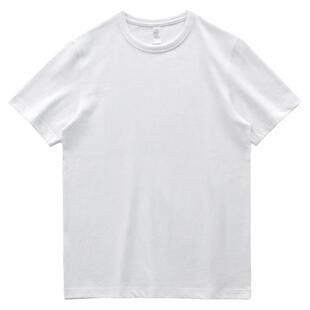 300G美式复古重磅t恤男纯棉碳素磨毛阿美咔叽打底衫白色体恤短袖