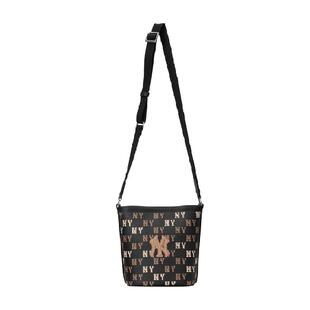 MLB男女情侣满印老花斜挎包单肩水桶包大容量运动旅行包通勤包