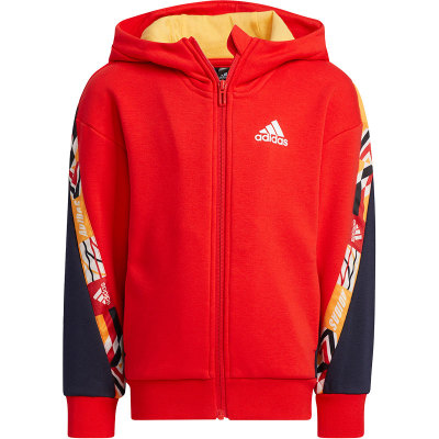 阿迪达斯小童保暖连帽运动外套