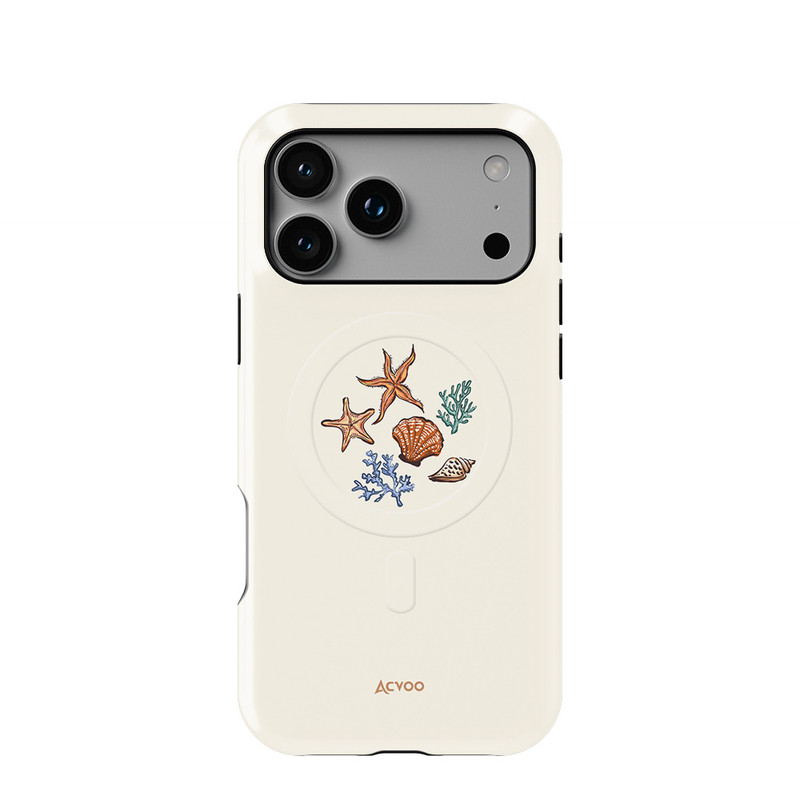 Acvoo限定磁吸magsafe·海洋珍珠珊瑚iPhone17Promax保护16适用于苹果15手机壳14防摔壳不褪色环保可水洗全包