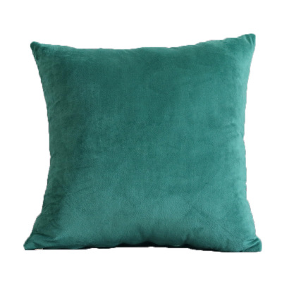 毛绒纯色抱枕靠垫沙发客厅卧室床上大靠背套40x40不含芯可定制