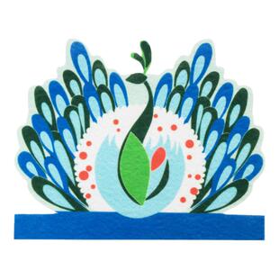 儿童孔雀头饰发箍课本剧卡通道具节日表演紫色绿色毕业季装扮走秀