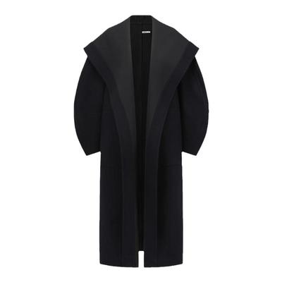 秋季长款毛呢大衣deepmoss