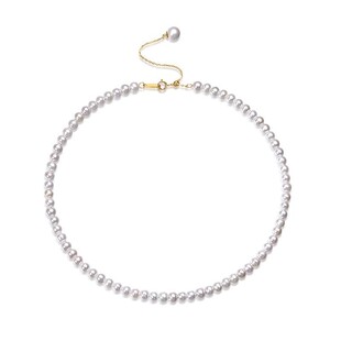 梵宝雅阁诸暨淡水珍珠项链女正圆baby小米珠18K金全珠链节日礼物