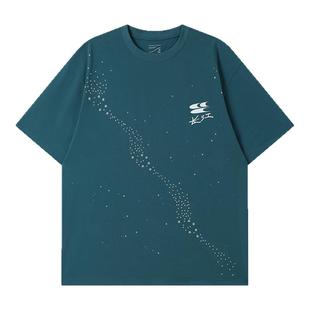 CryingCenter 长江黄河3cm反光银河星星羽毛球运动速干短袖