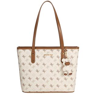 赵昭仪同款网红飞马托特包女2024新款高级感单肩大容量上课通勤包