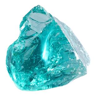 小鱼缸造景石冰蓝色玻璃石水晶石鱼缸造景水晶石水族装饰冰晶石