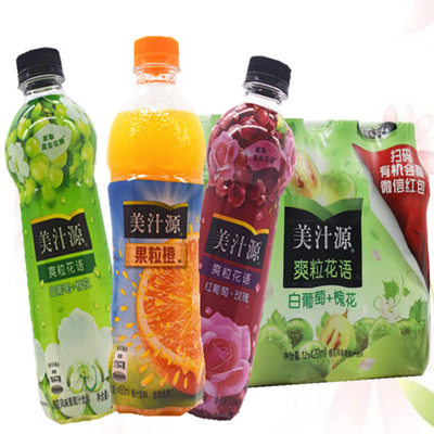 果粒橙美汁源花语420ml*12瓶