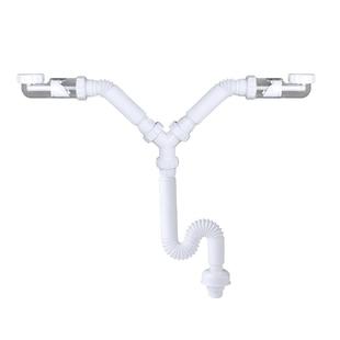 潜水艇双面盆下水管Y形三通 台盆洗手盆脸盆洗衣柜二合一排水管道