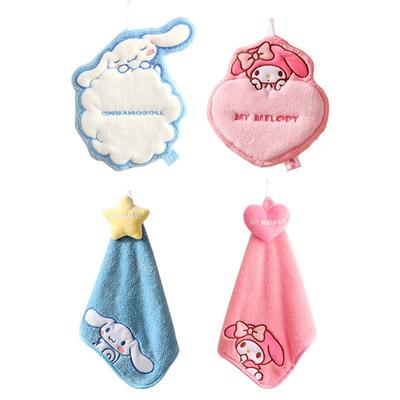 三丽鸥珊瑚绒擦手巾加厚秒吸水