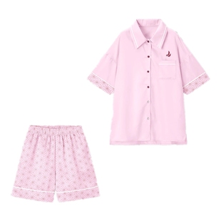 GU/极优鬼灭之刃联名款女款睡衣短袖短裤家居服套装335465/335371