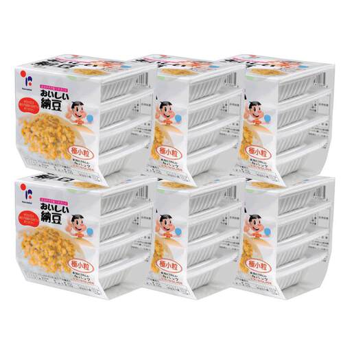 纳豆 日本原装进口山大纳豆即食拉丝6组24盒组合冷冻极小粒北海道