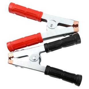 加厚电瓶夹子纯铜汽车搭火线强力鳄鱼夹蓄电池电线连接卡子小号