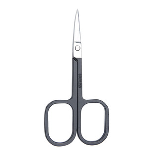 芳龄不锈钢黑色尖头化妆剪美容剪小剪刀子修眉剪鼻毛剪弯头锋利