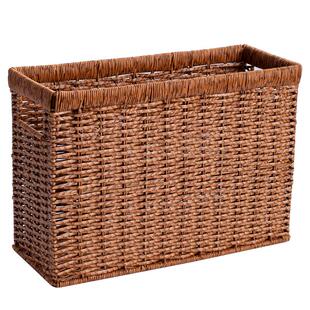 仿藤编瑜伽垫地垫收纳筐办公桌底杂物垃圾筐卧室报纸杂志篮大容量