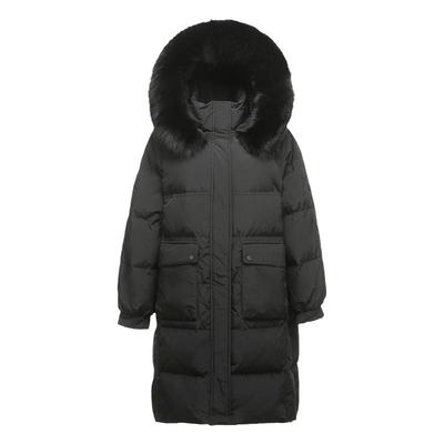 胖mm大码加厚狐狸毛领保暖羽绒服