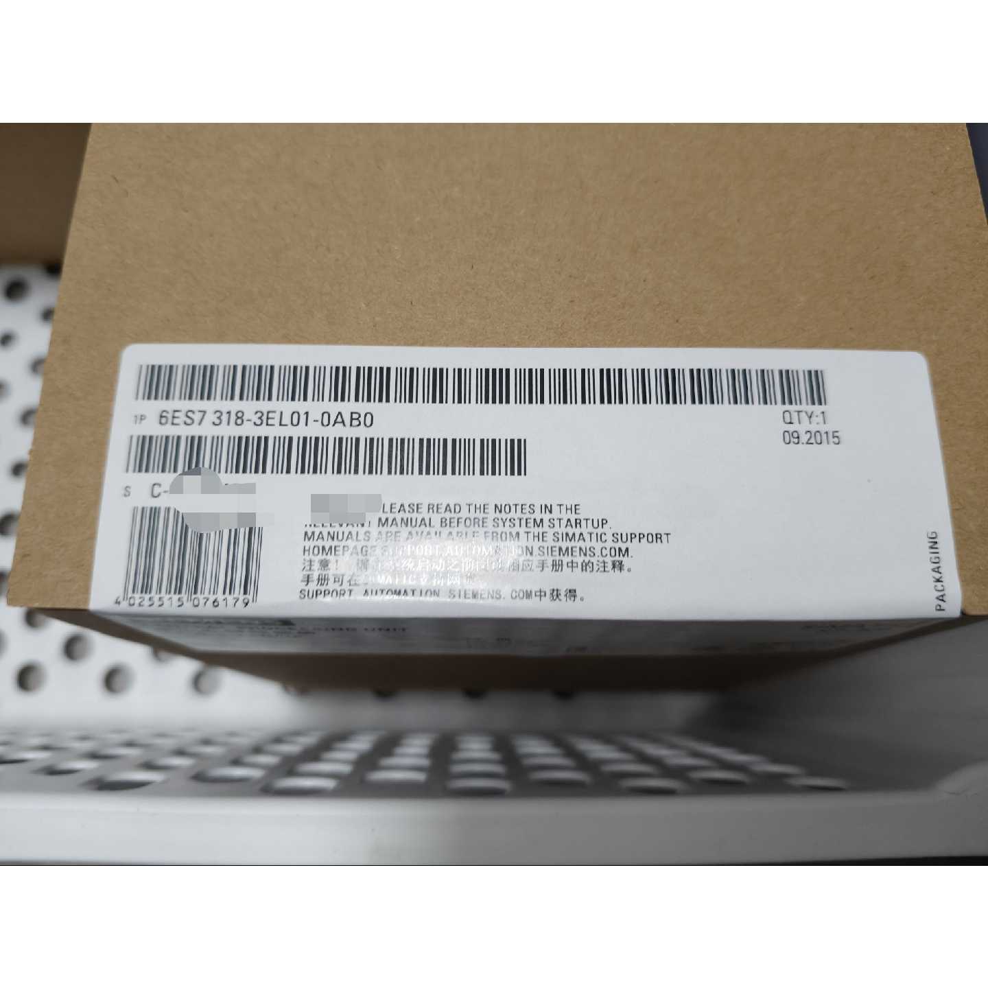 6ES73183EL010AB0S7300系列PLC工业控制器
