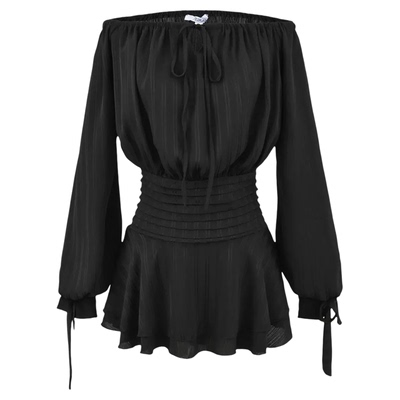 Lovedeath黑色一字肩连衣裙