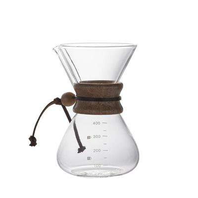 巢牧咖啡分享壶高硼硅玻璃带刻度