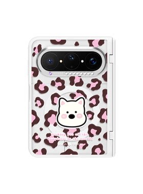 豹纹西高地适用华为PuraXMax手机壳带磁吸小折叠阔PURA典藏版全包中轴保护套XZ防摔透明女purax2可爱新款超薄