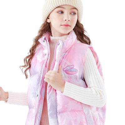 玉桂狗女童羽绒马甲儿童背心