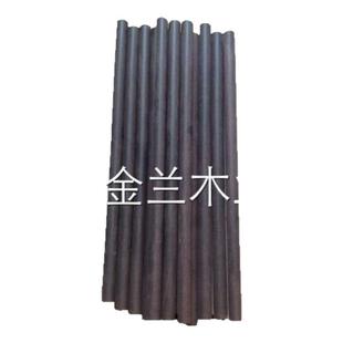 黑檀 紫光檀木料 珠子料 木雕刻柄料小圆棒 DIY木棒东非黑黄檀