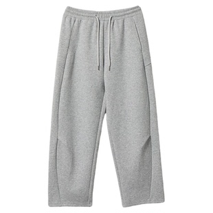 回力裤子男款直筒休闲裤2026新款男士弯刀长裤灰色阔腿宽松运动裤