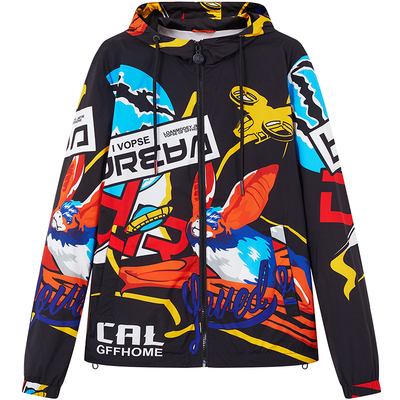 BM男士个性印花nasa飞行员连帽夹克外套男潮牌欧美街头嘻哈防晒服