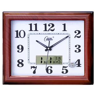 康巴丝2025新款长方形挂钟卧室客厅静音石英钟现代简约钟表时钟