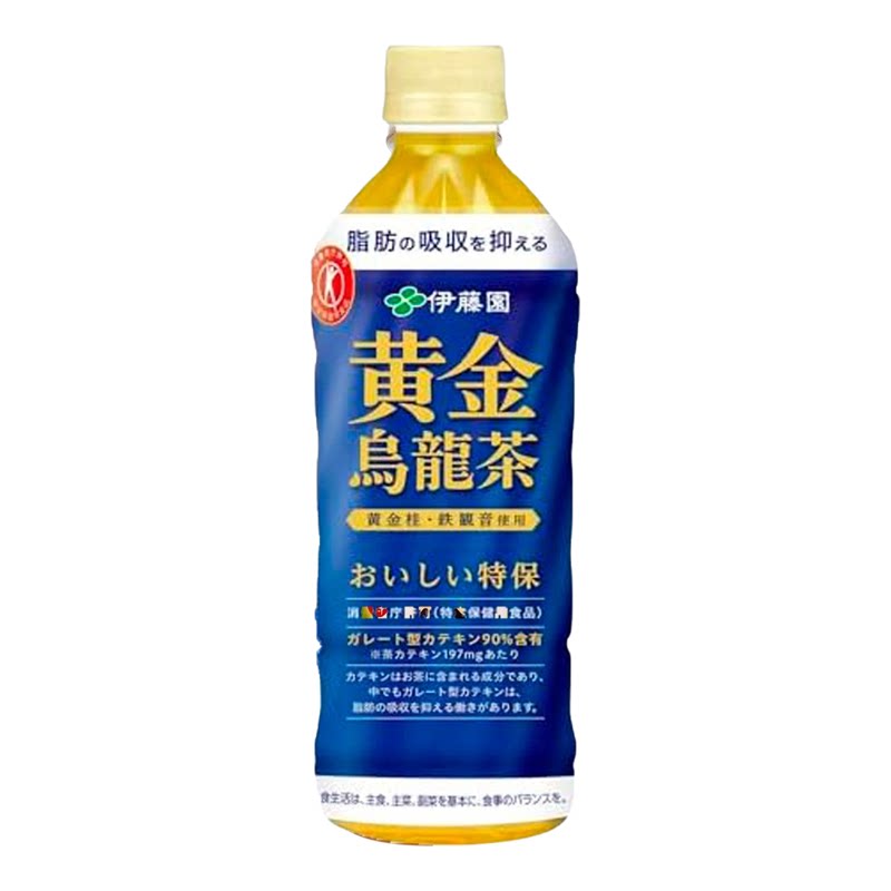 伊藤园 黄金乌龙茶特定保健用食品樽装6x500毫升调味茶饮料特保版