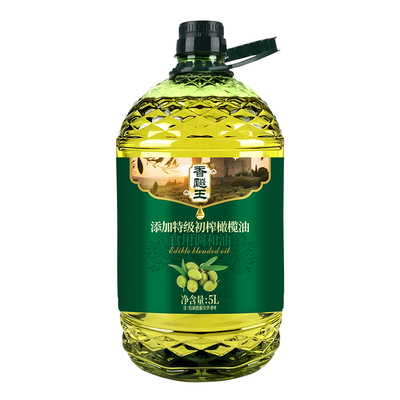超大桶食用油添加特级初榨橄榄植物食用调和油2.7L/5L大桶家用
