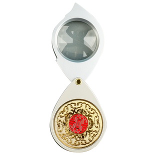 30倍全属放大镜小型光学玻璃折叠式便携老人专用学生高清钥匙扣