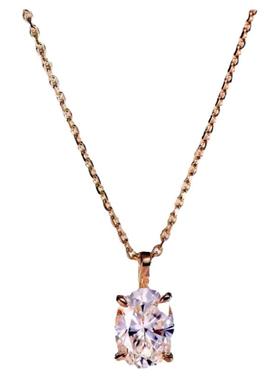 莫桑石单钻锁骨链简约鸽子蛋项链