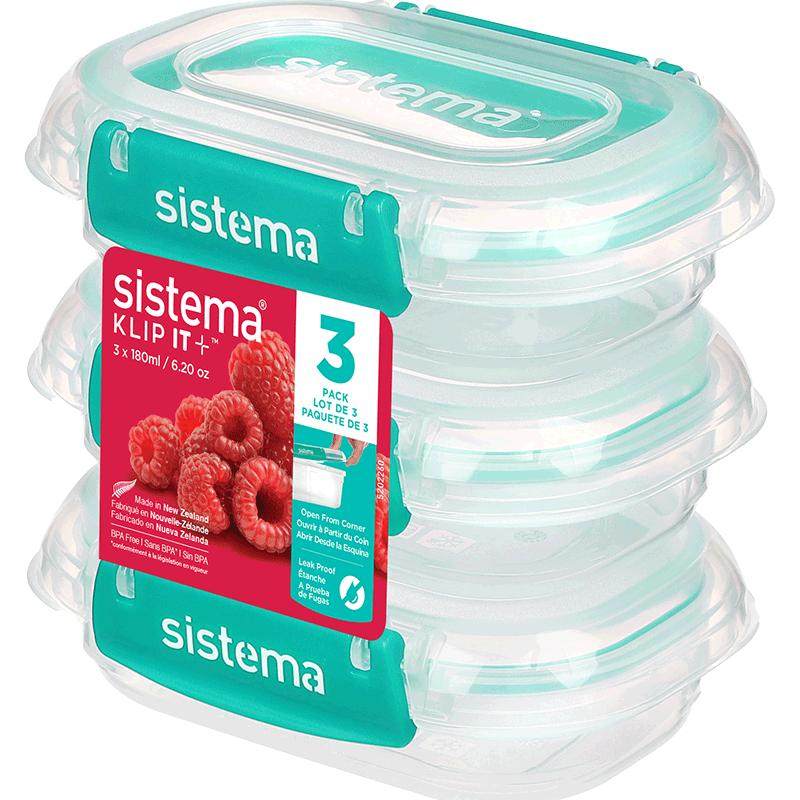 sistema 密封收纳保鲜盒食品级蔬菜水果盒食物塑料透明防漏防潮盒