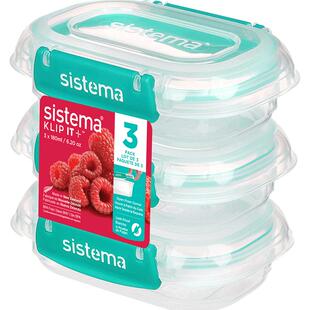 sistema 密封收纳保鲜盒食品级蔬菜水果盒食物塑料透明防漏防潮盒