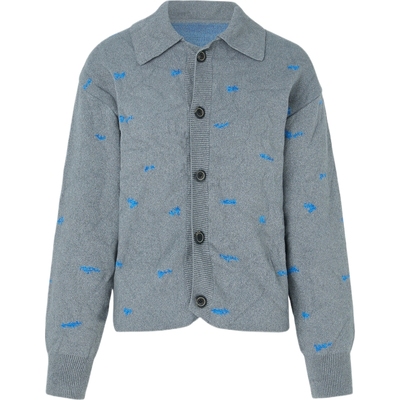 【折扣】Ader Error 女秋冬提花针织棉质混纺开襟衫