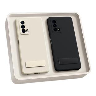 适用IQOOZ5手机壳vivoiqooz5x新款vivo液态硅胶带支架iQOO保护套z5黑色爱酷iq00全包防摔icooz男女软外壳iqz